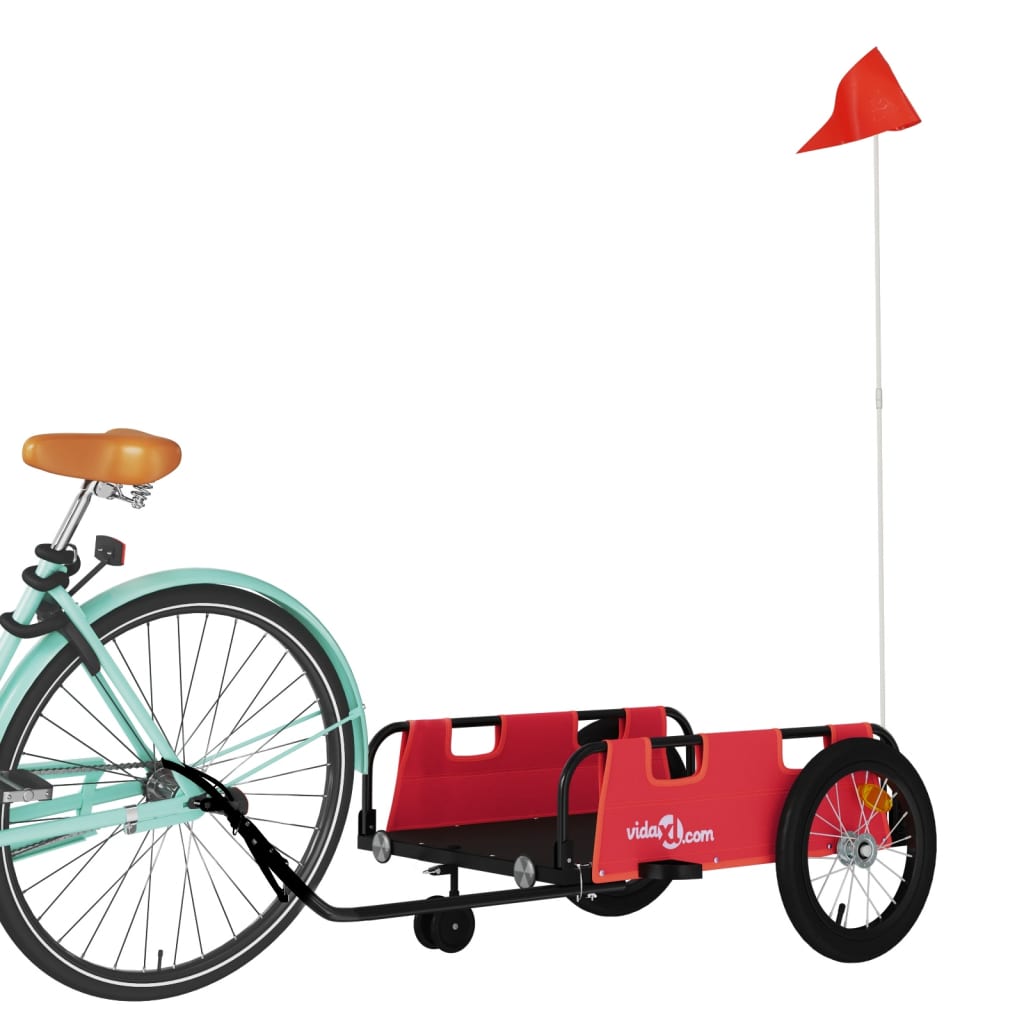 vidaXL Bike Trailer Red Oxford Fabric and Iron 3