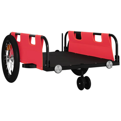 vidaXL Bike Trailer Red Oxford Fabric and Iron 4
