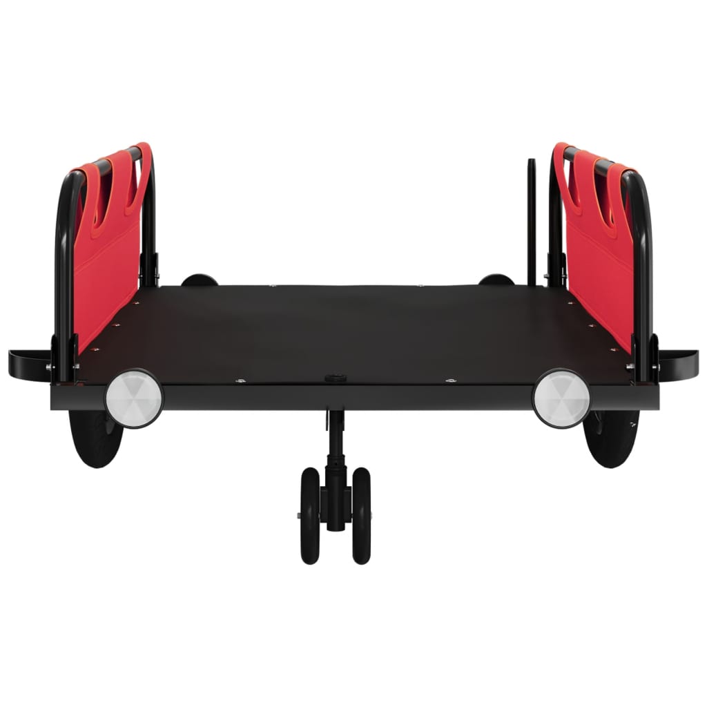 vidaXL Bike Trailer Red Oxford Fabric and Iron 5