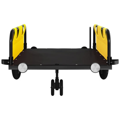 vidaXL Bike Trailer Yellow Oxford Fabric and Iron 5