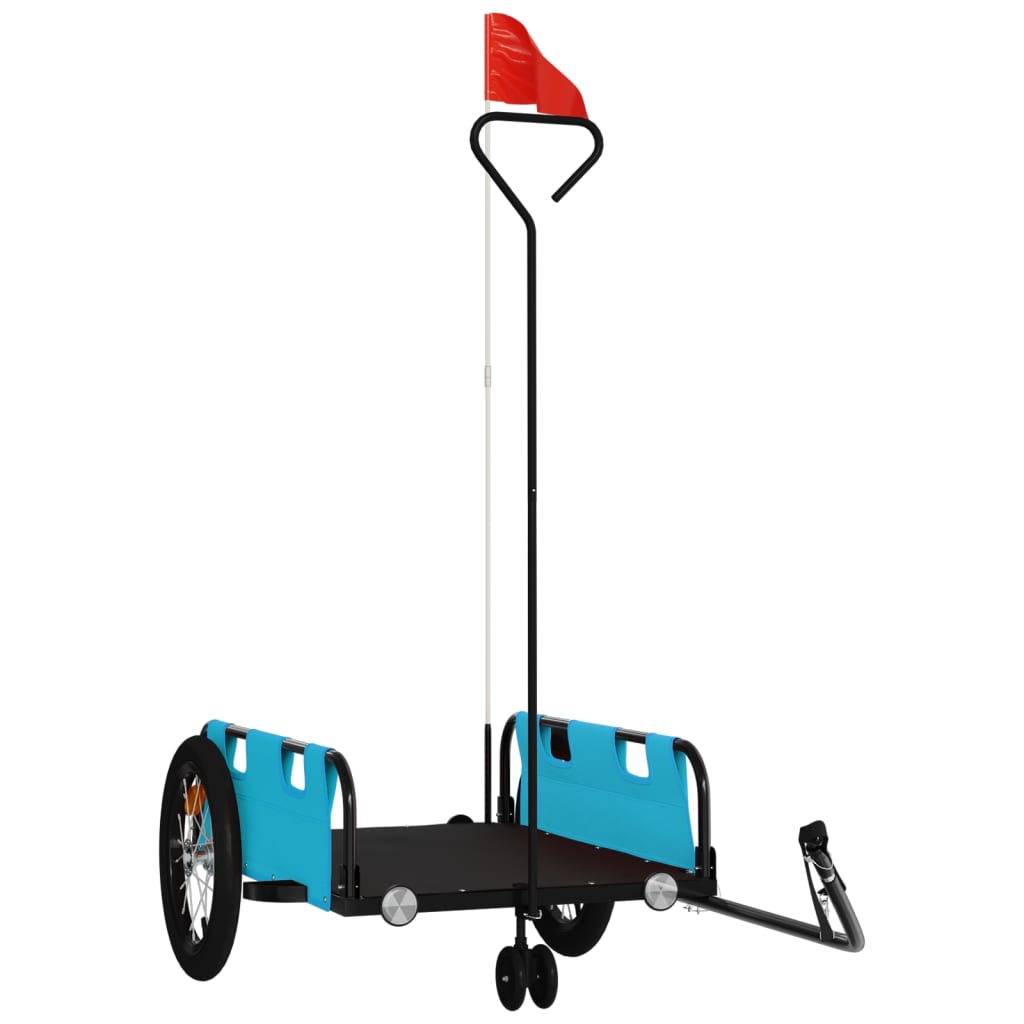 vidaXL Bike Trailer Blue Oxford Fabric and Iron 2