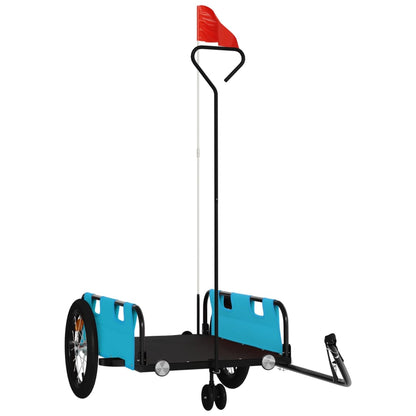 vidaXL Bike Trailer Blue Oxford Fabric and Iron 2