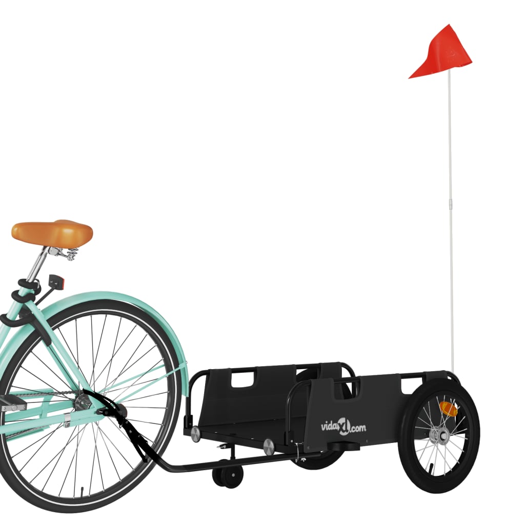 vidaXL Bike Trailer Black Oxford Fabric and Iron 3