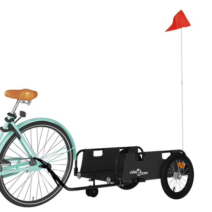 vidaXL Bike Trailer Black Oxford Fabric and Iron 3