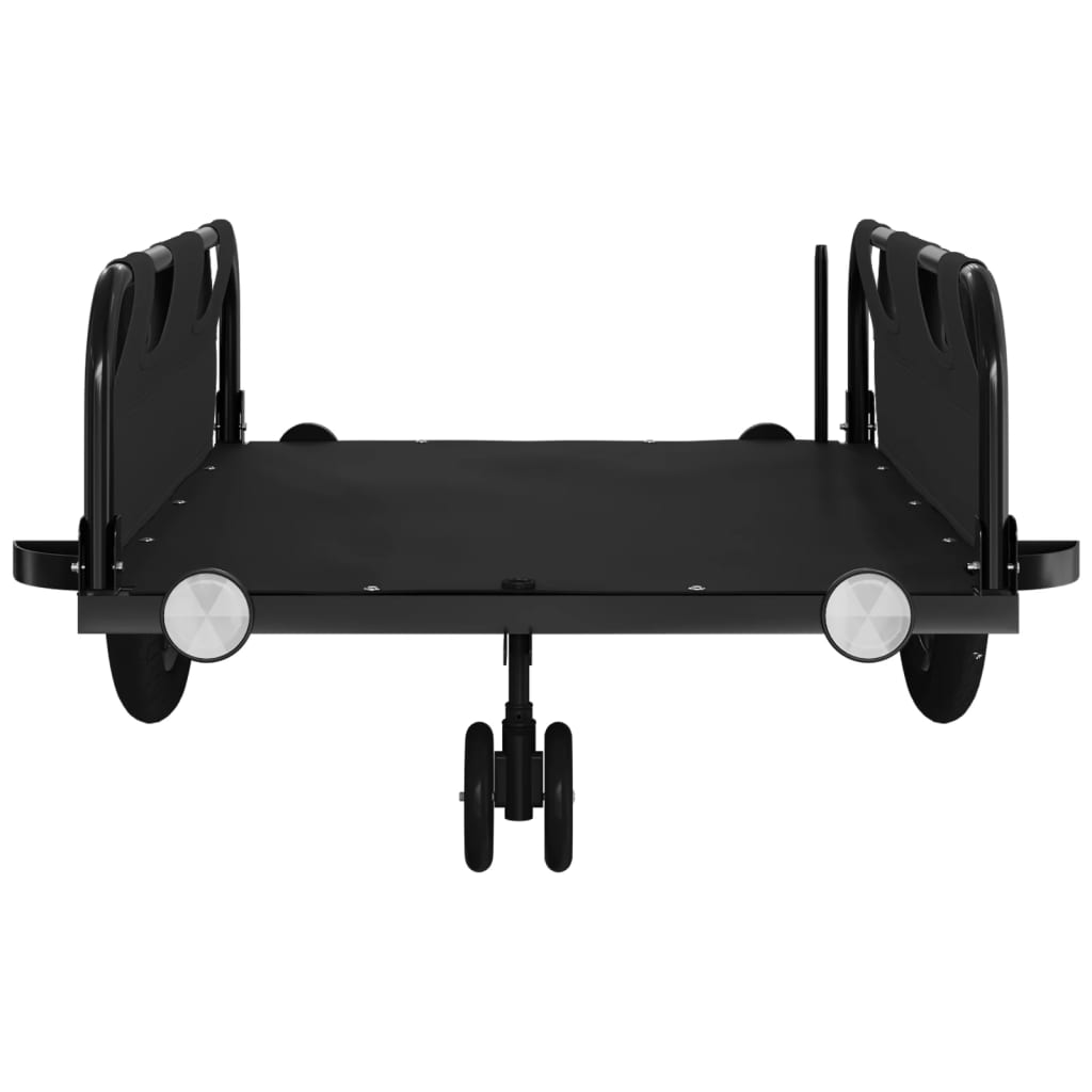 vidaXL Bike Trailer Black Oxford Fabric and Iron 5
