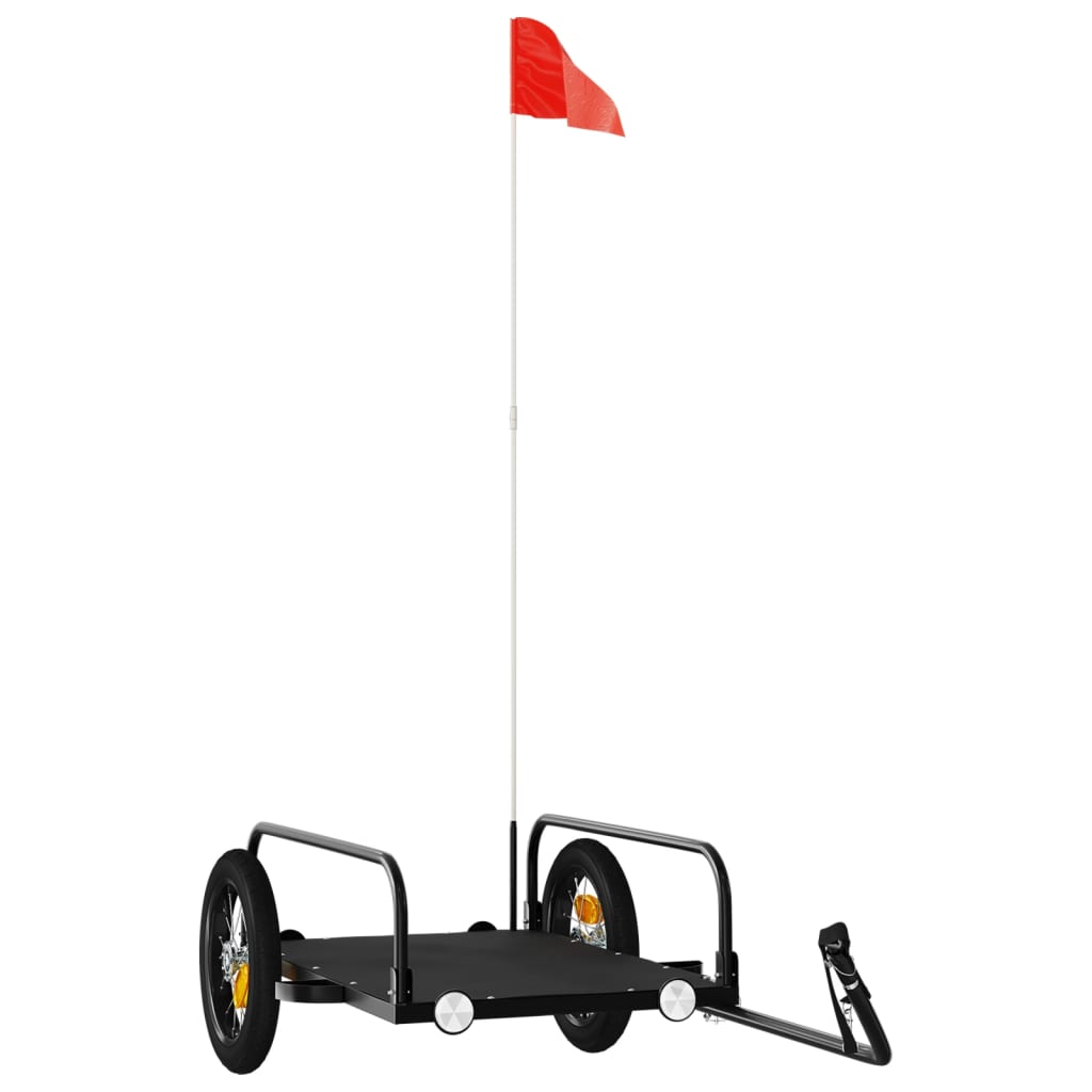 vidaXL Bike Trailer Black 122x53x31 cm Iron 2