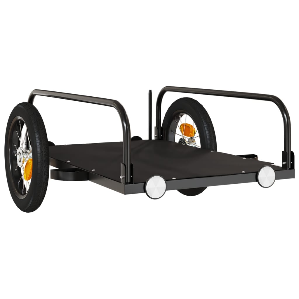 vidaXL Bike Trailer Black 122x53x31 cm Iron 4
