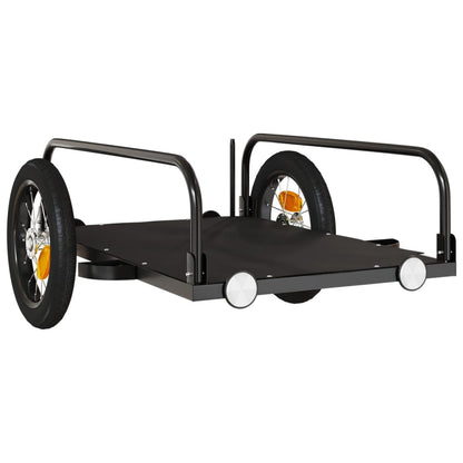 vidaXL Bike Trailer Black 122x53x31 cm Iron 4