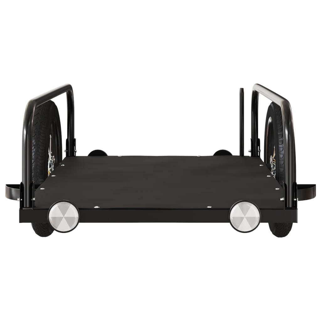 vidaXL Bike Trailer Black 122x53x31 cm Iron 5