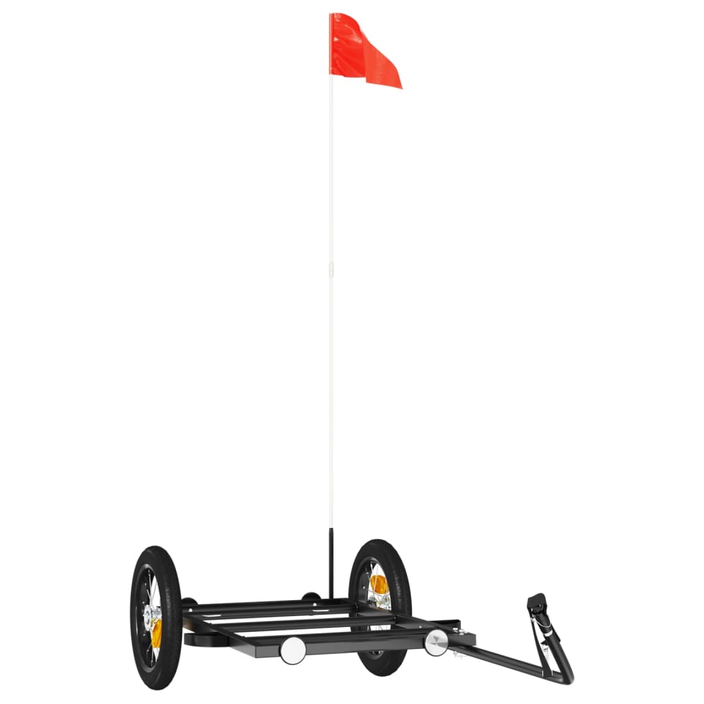 vidaXL Bike Trailer Black 122x53x28 cm Iron 2