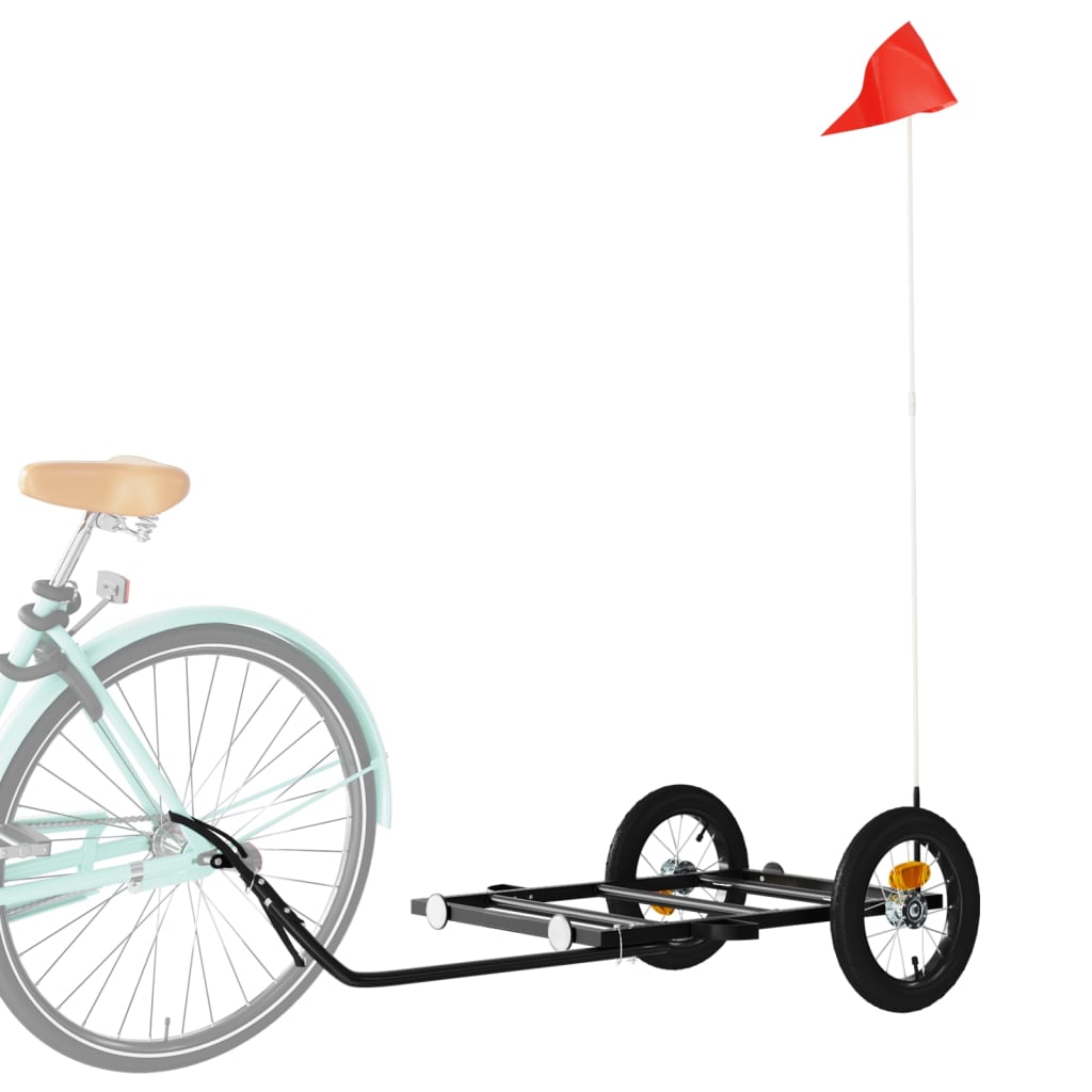 vidaXL Bike Trailer Black 122x53x28 cm Iron 3