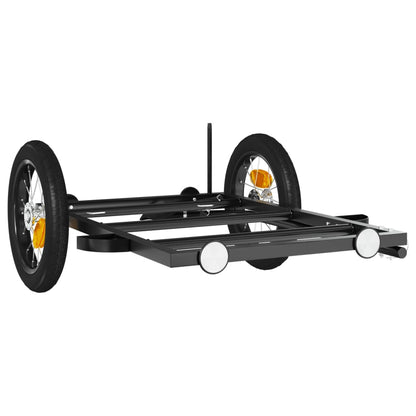vidaXL Bike Trailer Black 122x53x28 cm Iron 4