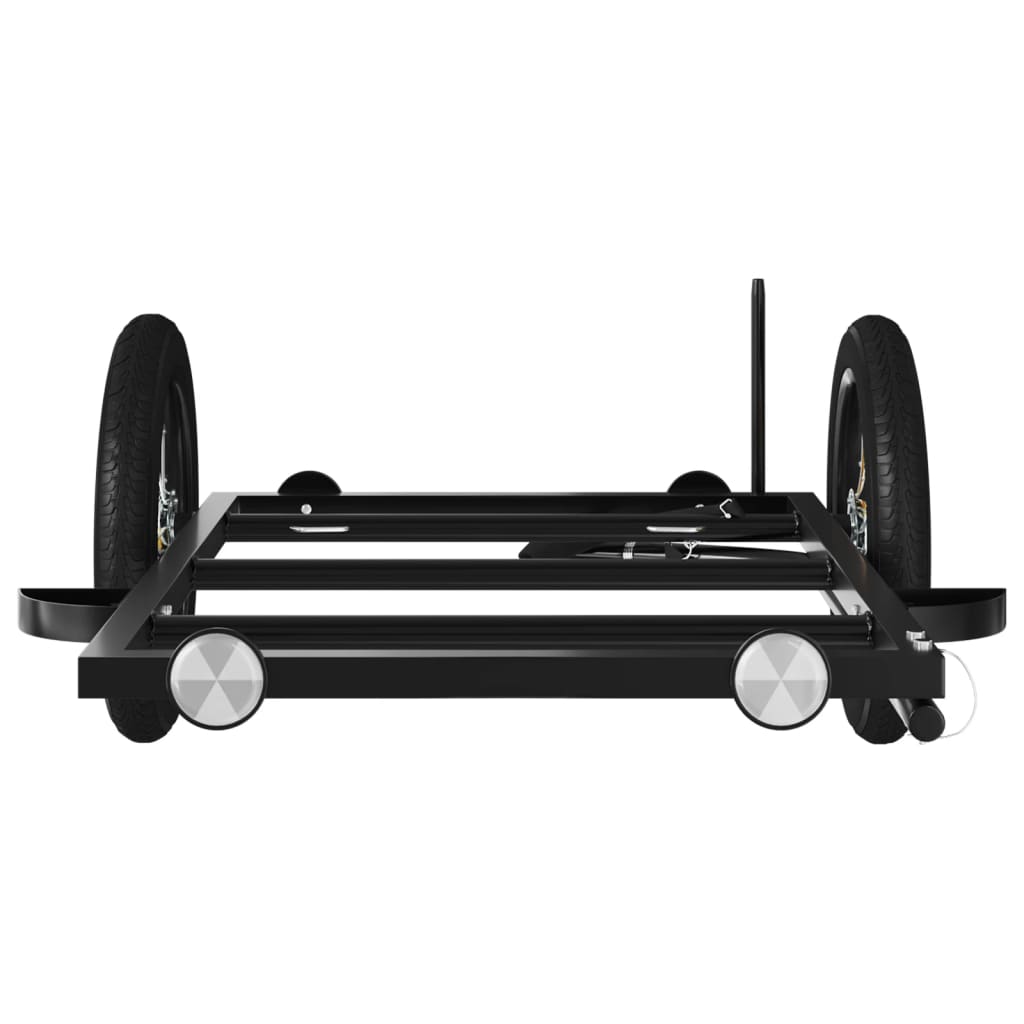 vidaXL Bike Trailer Black 122x53x28 cm Iron 5