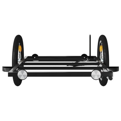 vidaXL Bike Trailer Black 126x63x34 cm Iron 5