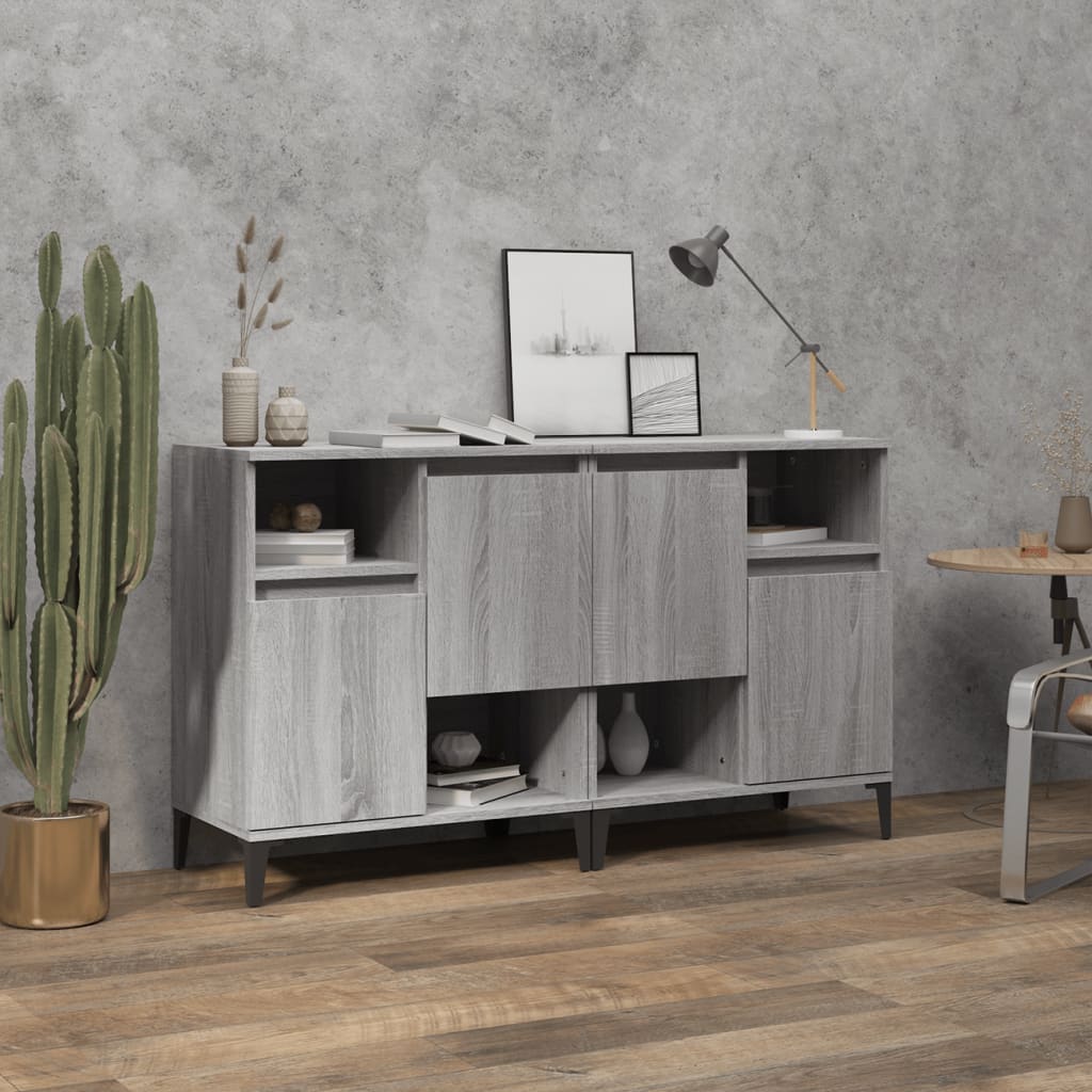 Sideboards 60x35x70 cm Engineered Wood 2 pcs Grey sonoma