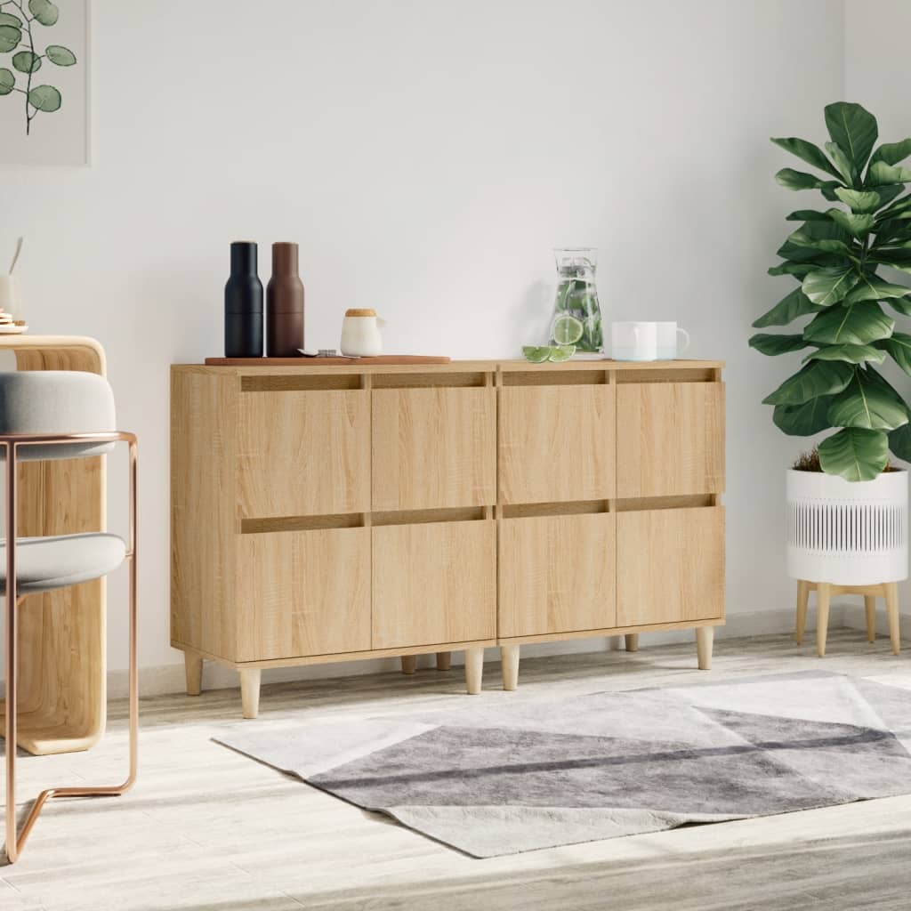 Sideboards 60x35x70 cm Engineered Wood 2 pcs Sonoma oak