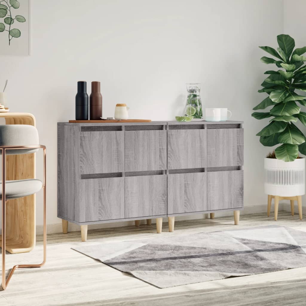 Sideboards 60x35x70 cm Engineered Wood 2 pcs Grey sonoma