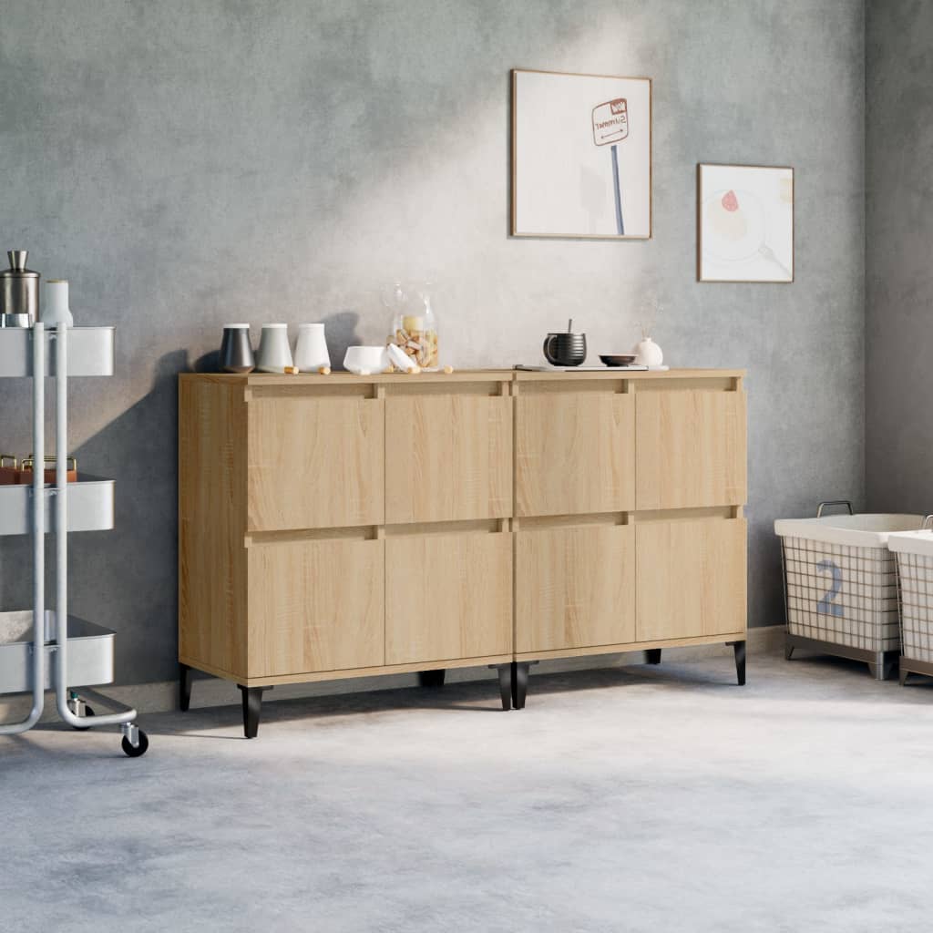 Sideboards 60x35x70 cm Engineered Wood 2 pcs Sonoma oak