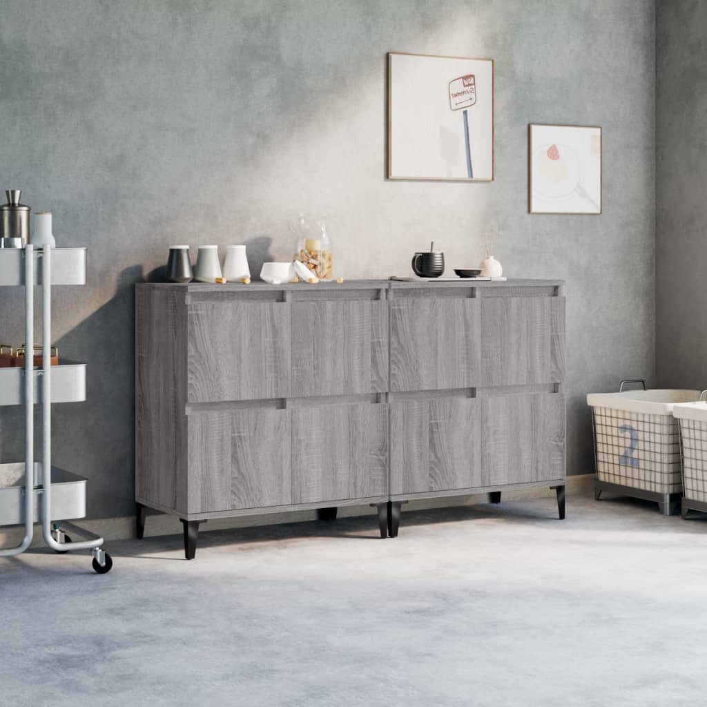 Sideboards 60x35x70 cm Engineered Wood 2 pcs Grey sonoma