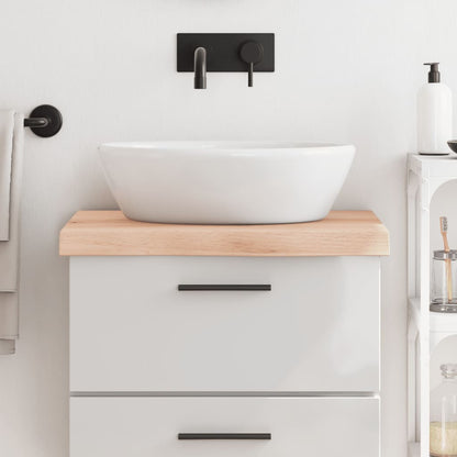 vidaXL Bathroom Countertop 60x50x(2-6) cm Untreated Solid Wood 1