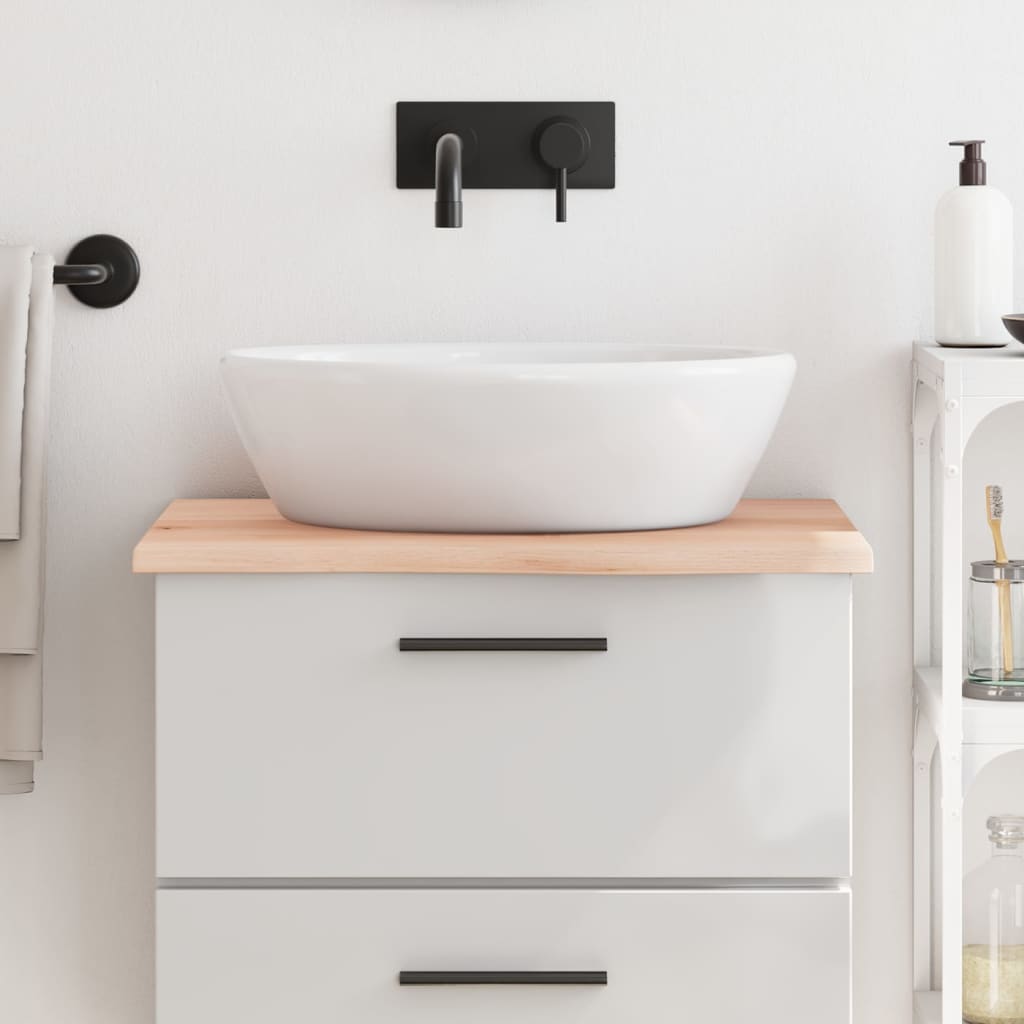 vidaXL Bathroom Countertop 60x60x2 cm Untreated Solid Wood 1