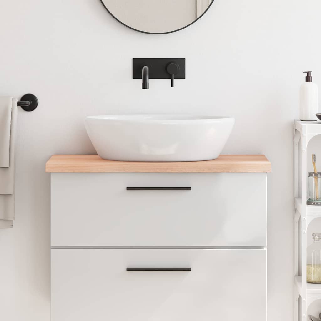 vidaXL Bathroom Countertop 80x40x(2-4) cm Untreated Solid Wood 1