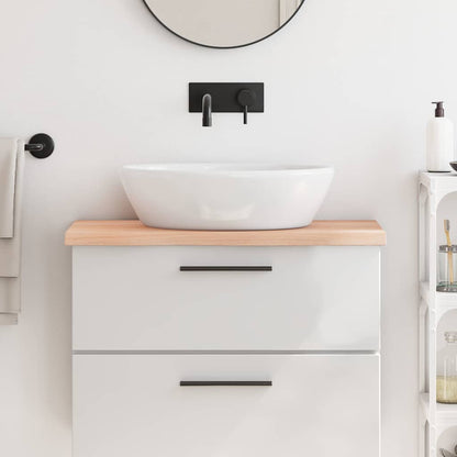vidaXL Bathroom Countertop 80x40x(2-4) cm Untreated Solid Wood 1