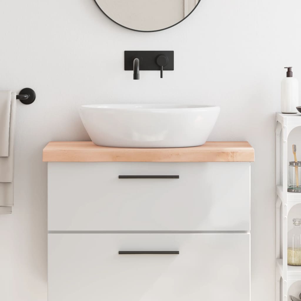 vidaXL Bathroom Countertop 80x40x(2-6) cm Untreated Solid Wood 1