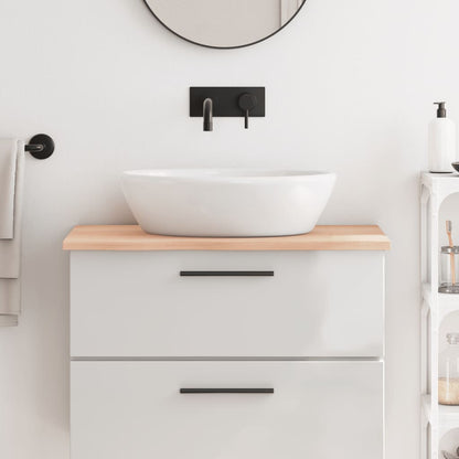 Bathroom Countertop Untreated Solid Wood Natural Height 2 cm 80 cm 50 cm