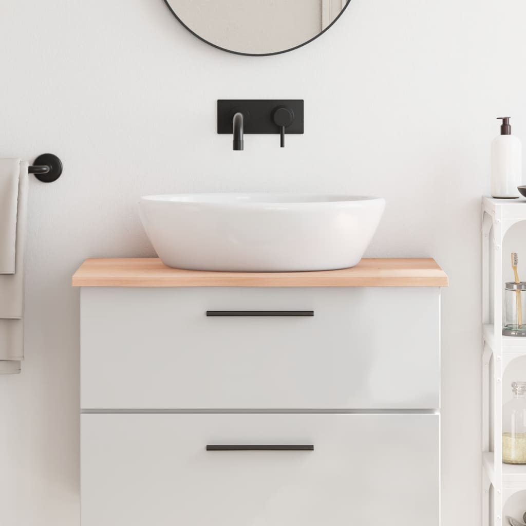 vidaXL Bathroom Countertop 80x60x2 cm Untreated Solid Wood 1