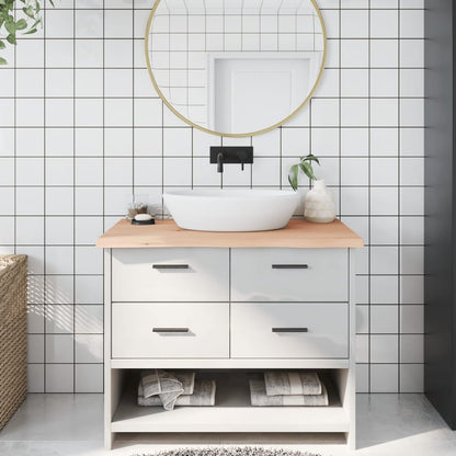 Bathroom Countertop 40x60x(2-4) Untreated Solid Wood Natural 100 cm