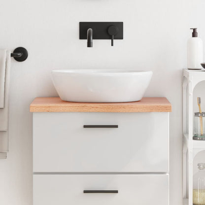 vidaXL Bathroom Countertop Light Brown 60x30x(2-4) cm Solid Wood 1