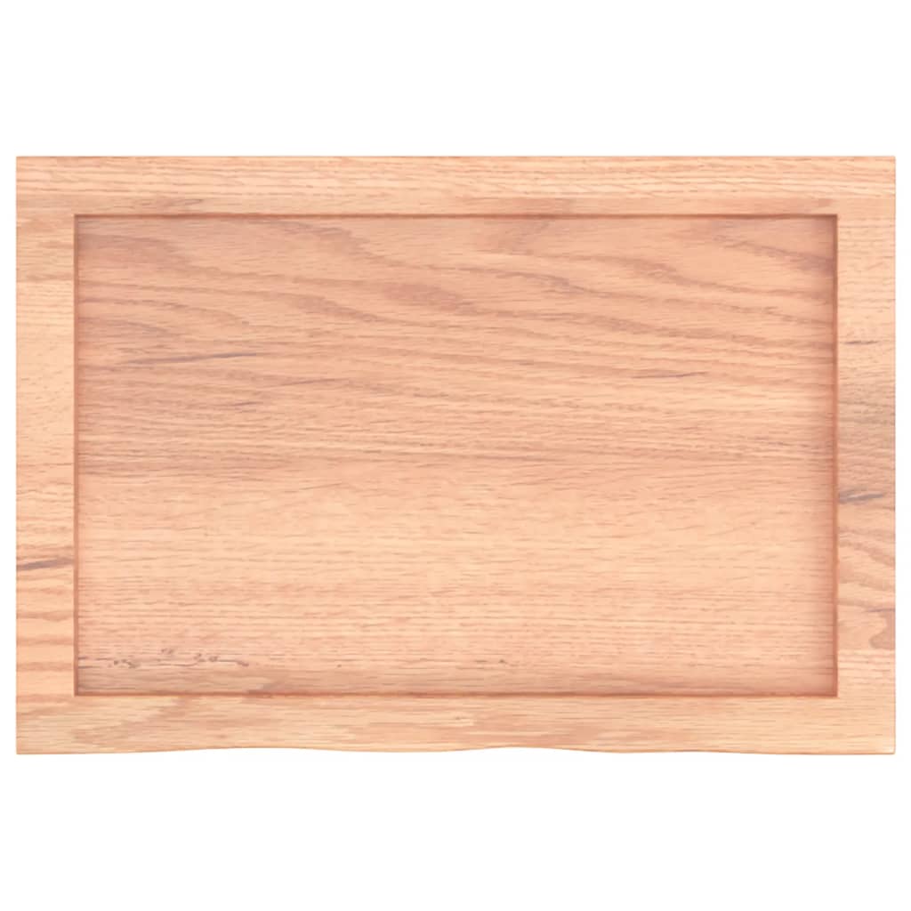 vidaXL Bathroom Countertop Light Brown 60x40x(2-4) cm Treated Solid Wood 4