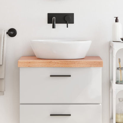 vidaXL Bathroom Countertop Light Brown 60x40x(2-6) cm Treated Solid Wood 1