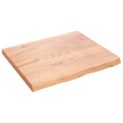 vidaXL Bathroom Countertop Light Brown 60x50x2 cm Treated Solid Wood 2