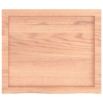 vidaXL Bathroom Countertop Light Brown 60x50x(2-4) cm Treated Solid Wood 4