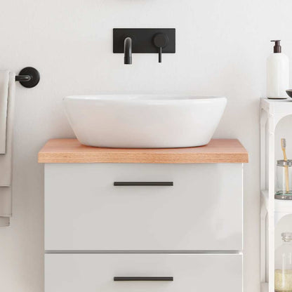vidaXL Bathroom Countertop Light Brown 60x50x(2-4) cm Treated Solid Wood 1