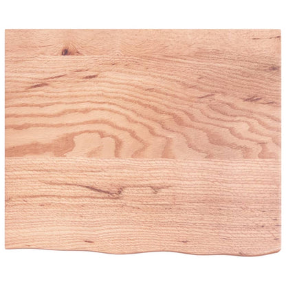 vidaXL Bathroom Countertop Light Brown 60x50x(2-6) cm Solid Wood 4