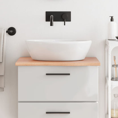 vidaXL Bathroom Countertop Light Brown 60x60x2 cm Treated Solid Wood 1