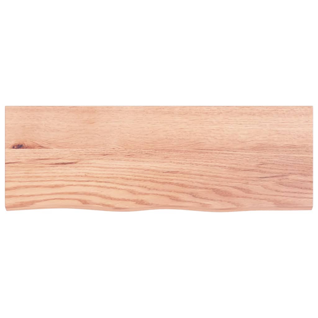 vidaXL Bathroom Countertop Light Brown 80x30x(2-4) cm Treated Solid Wood 3