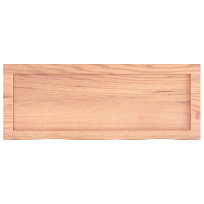 vidaXL Bathroom Countertop Light Brown 80x30x(2-4) cm Treated Solid Wood 4