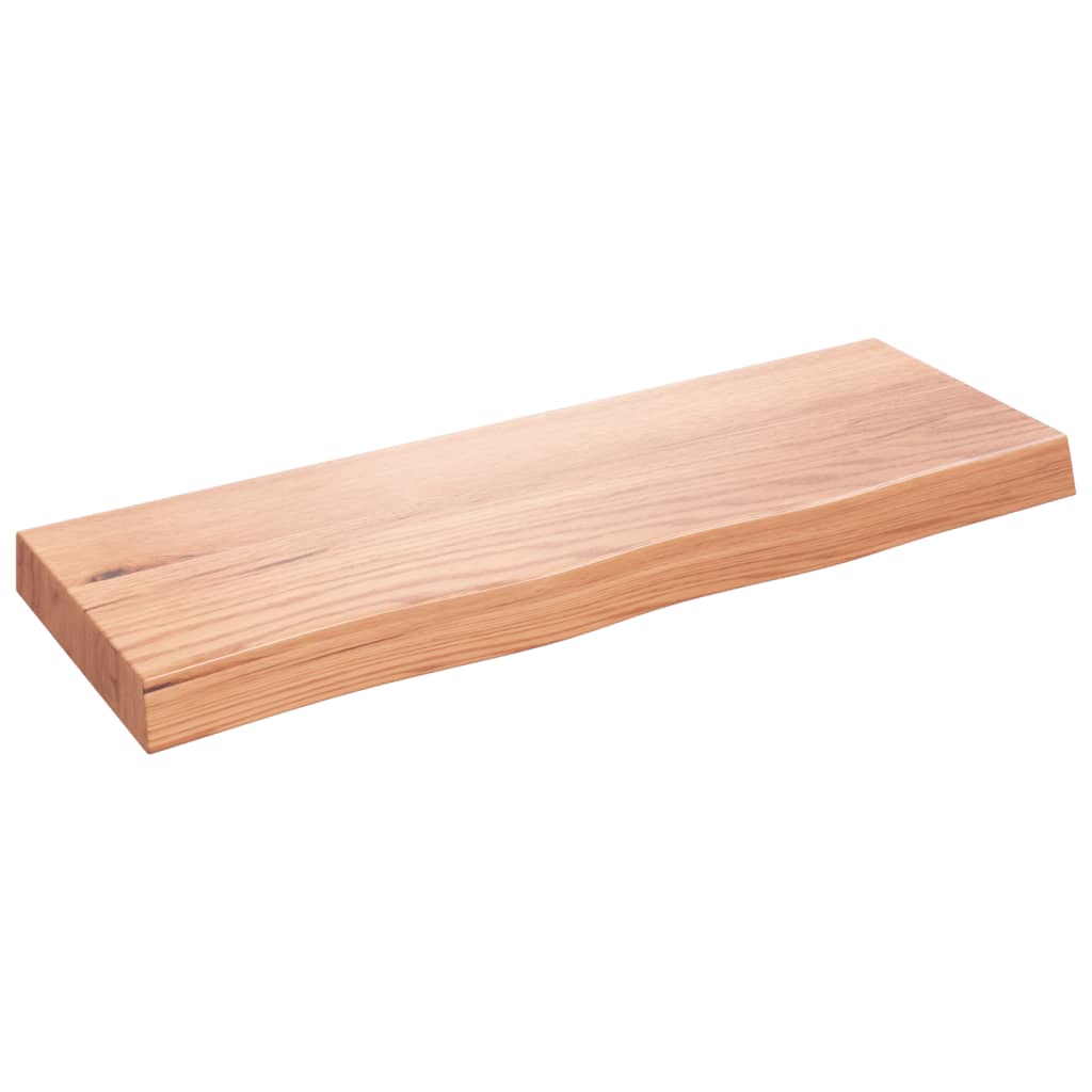 vidaXL Bathroom Countertop Light Brown 80x30x(2-6) cm Treated Solid Wood 2