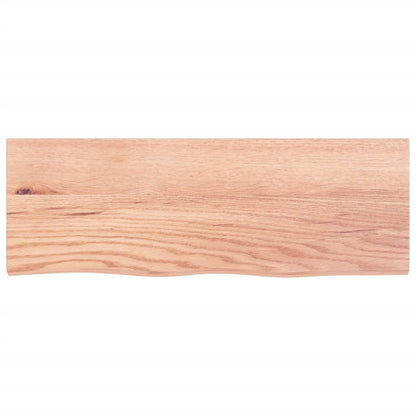 vidaXL Bathroom Countertop Light Brown 80x30x(2-6) cm Treated Solid Wood 3