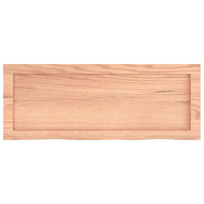 vidaXL Bathroom Countertop Light Brown 80x30x(2-6) cm Treated Solid Wood 4