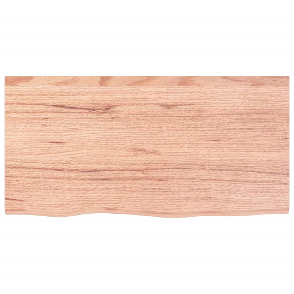 vidaXL Bathroom Countertop Light Brown 80x40x2 cm Treated Solid Wood 3