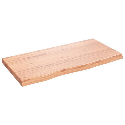 vidaXL Bathroom Countertop Light Brown 80x40x(2-4) cm Solid Wood 2