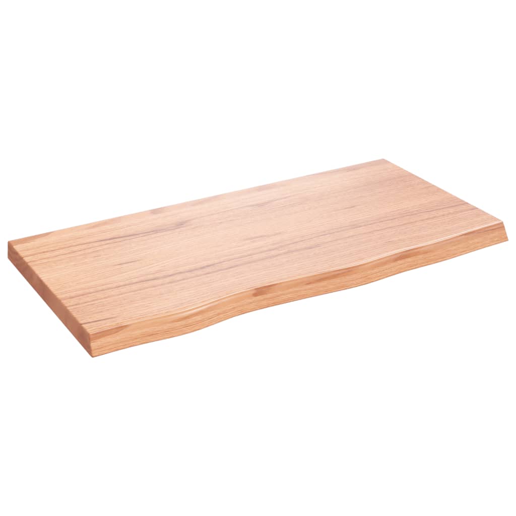 Bathroom Countertop 40x40x(2-4) Solid Wood Light brown Height 4 cm Depth 40 cm 80 cm