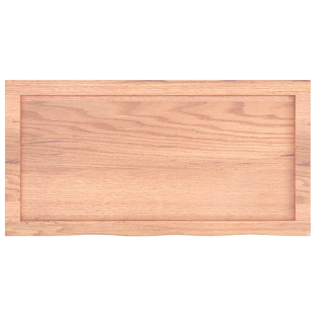 vidaXL Bathroom Countertop Light Brown 80x40x(2-4) cm Solid Wood 3