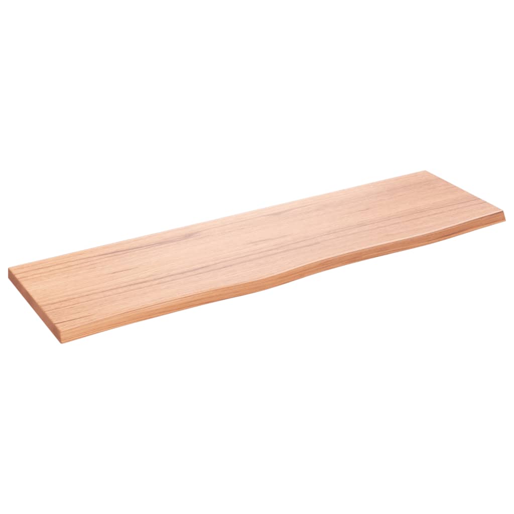 vidaXL Bathroom Countertop Light Brown 100x30x2 cm Treated Solid Wood 2