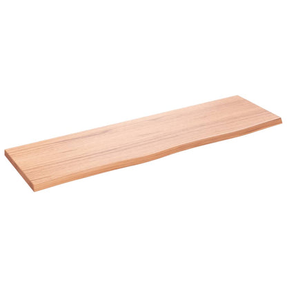 vidaXL Bathroom Countertop Light Brown 100x30x2 cm Treated Solid Wood 2